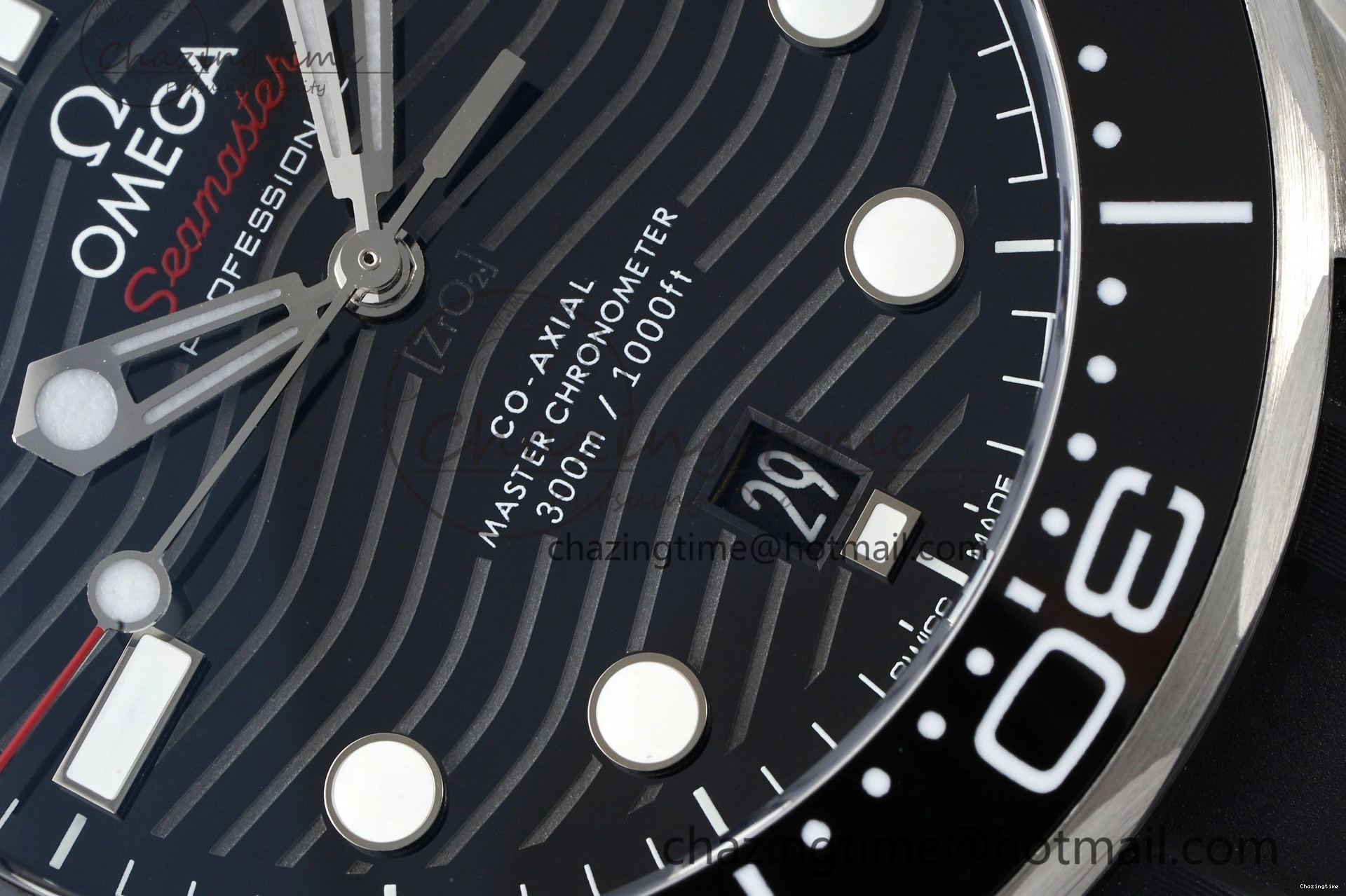 0314 Seamaster Diver 300M ZF 1:1 Best Edition Black Ceramic Black Dial on Black Rubber Strap A EasyMatch 7821